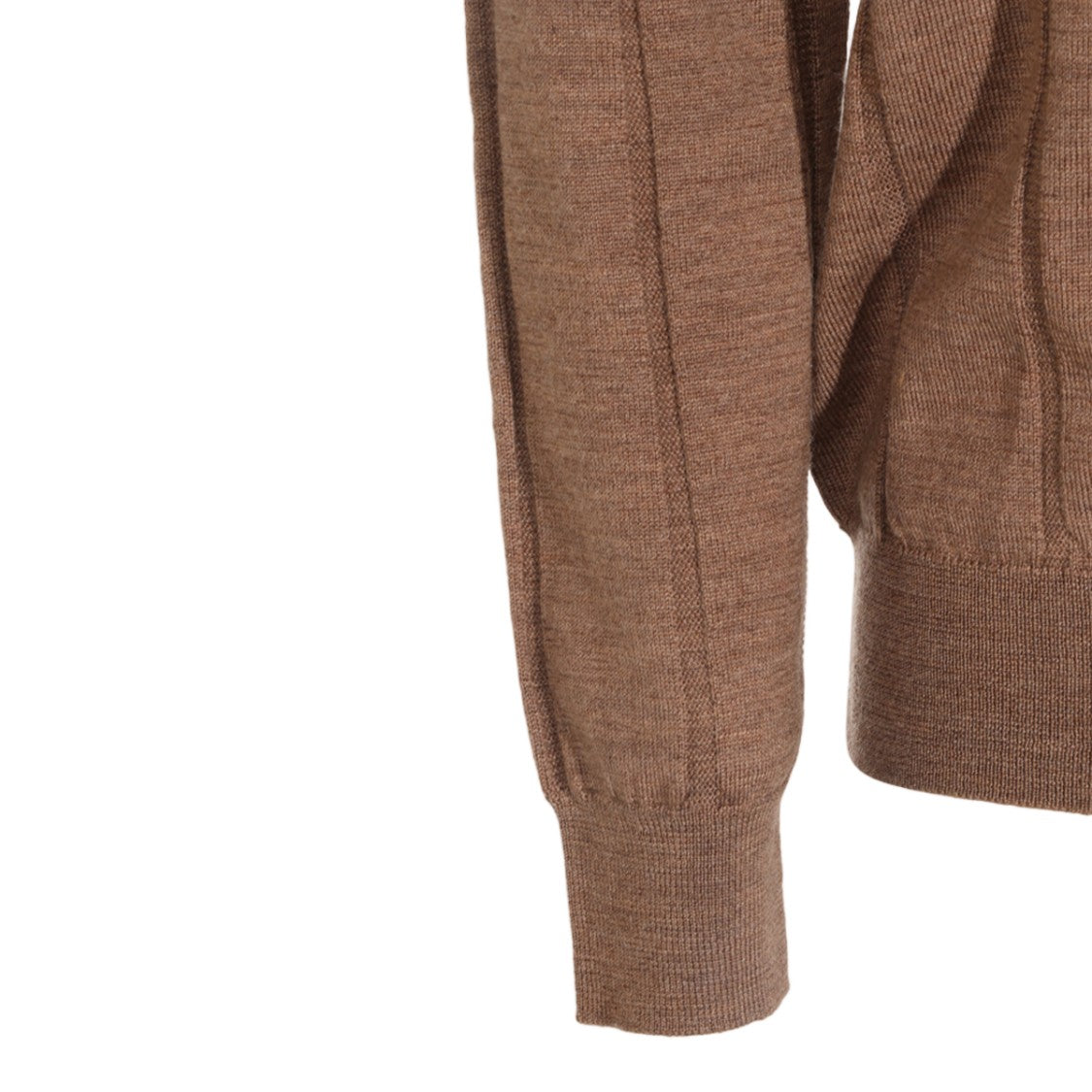 Canali Polo Collar Knit Sweater With Ribbed Texture And Minimalist Design