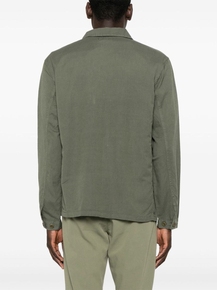 Polo Ralph Lauren Olive Green Shirt With Patch Pockets