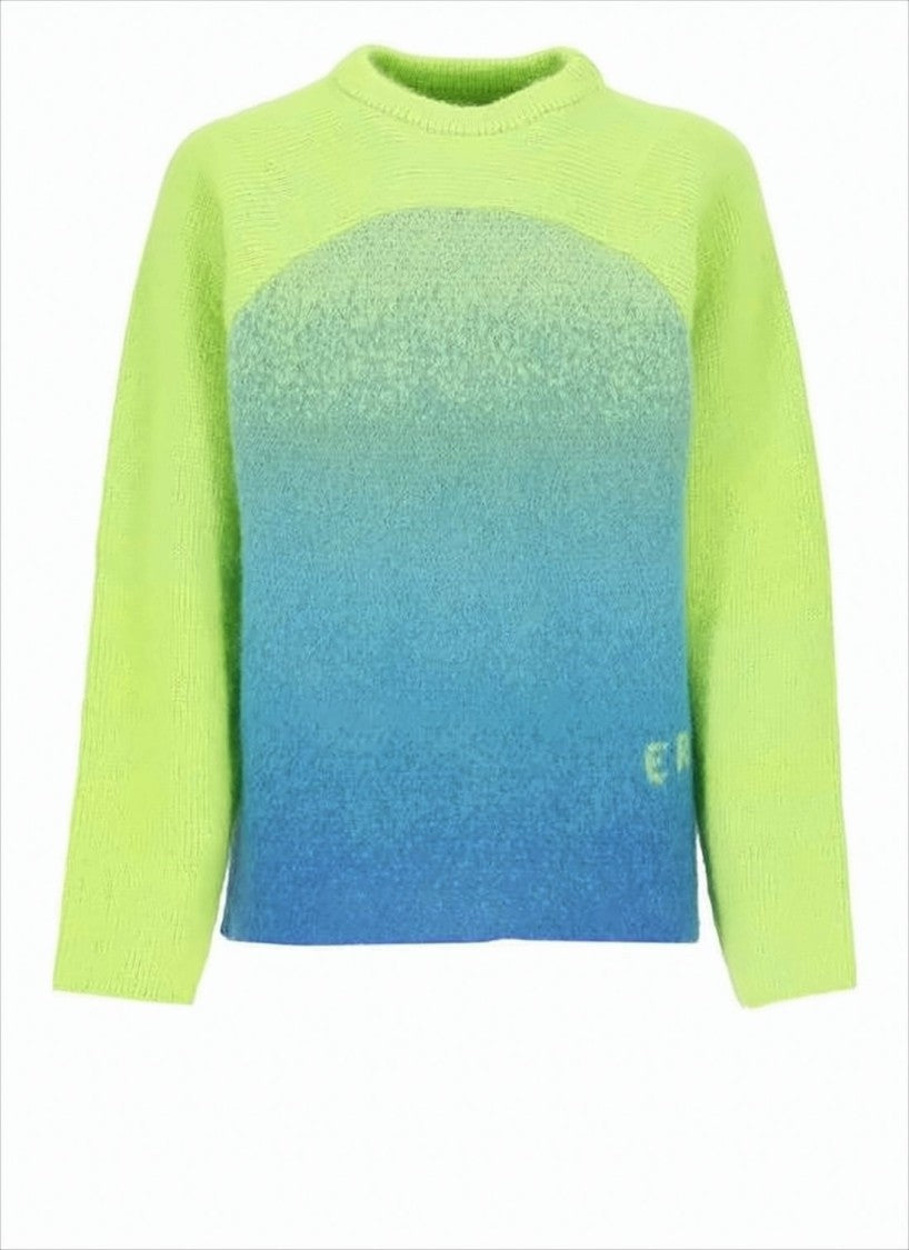 Erl Gradient Mohair-Blend Sweater With Lettering Detail