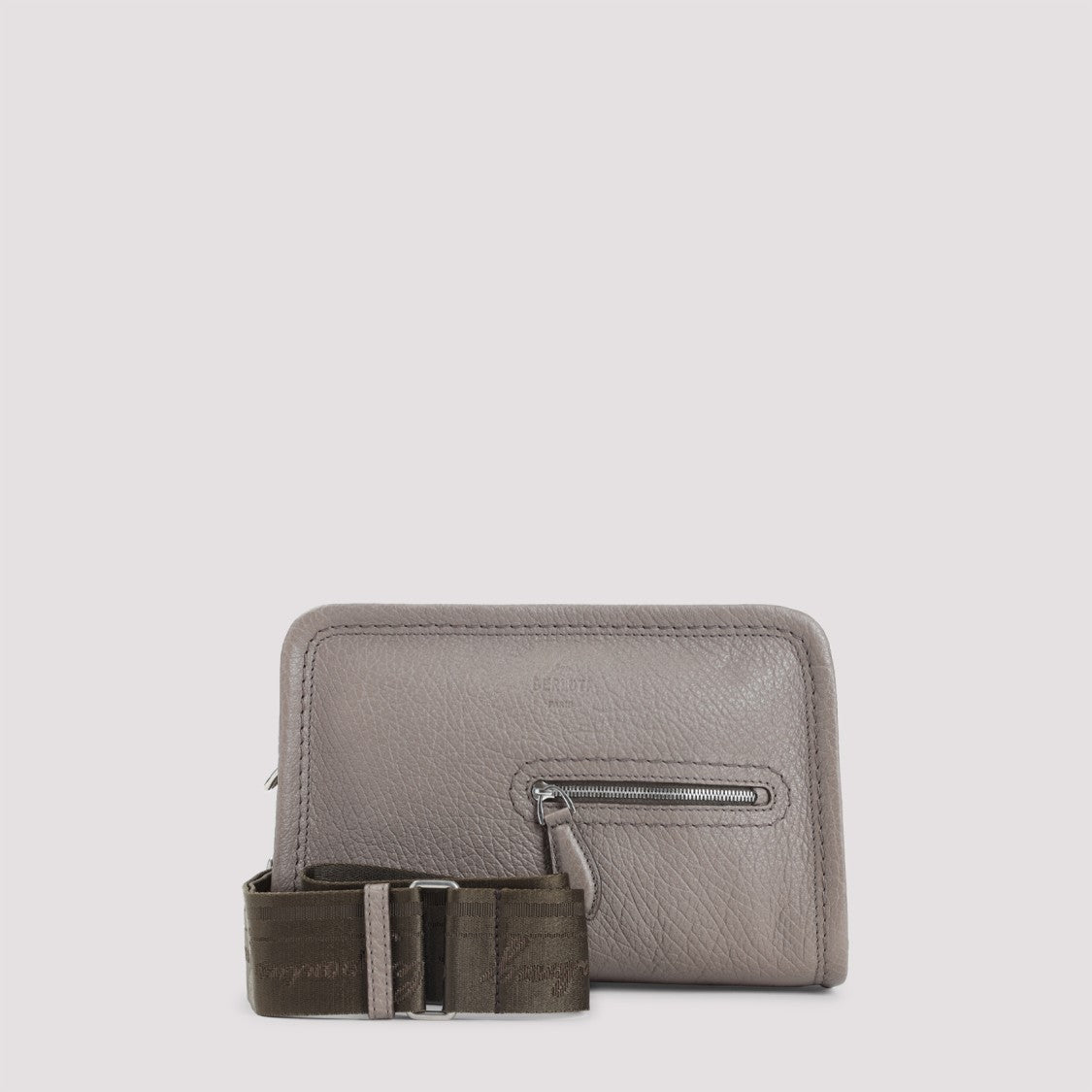 Berluti Grey Grained Leather Shoulder Bag