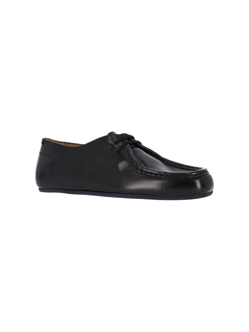 Jil Sander Black Hood Calfskin Flat Shoes