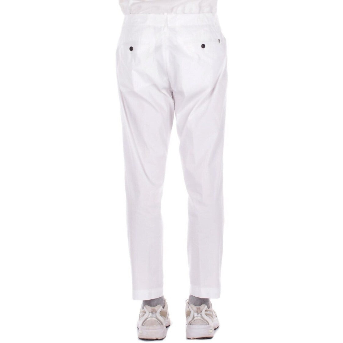 Dondup White Tailored Front Pleats Pants