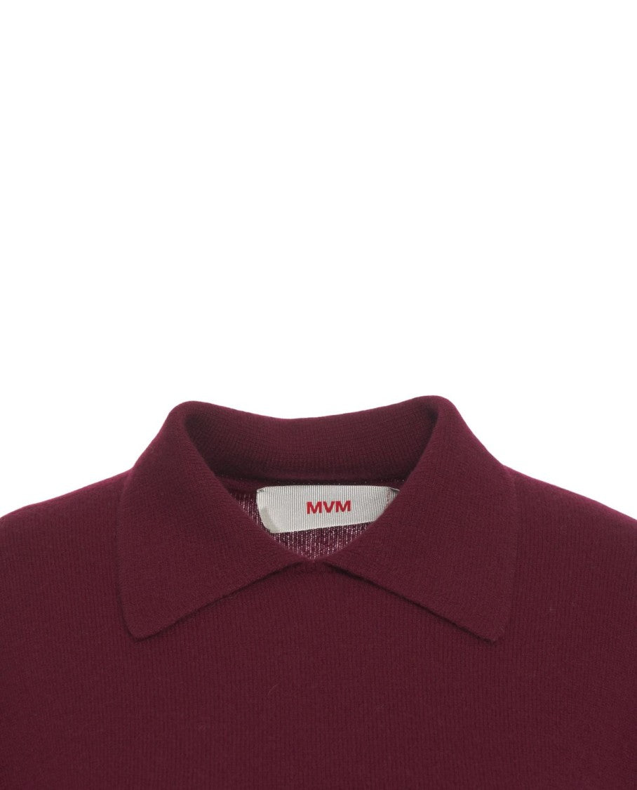 Mvm Knitted Sweater With Polo Neck