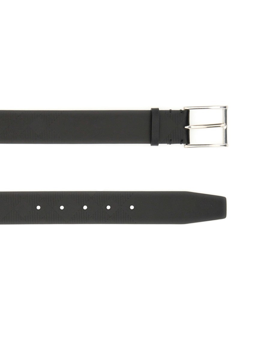 Burberry Calf Grain Leather Belt