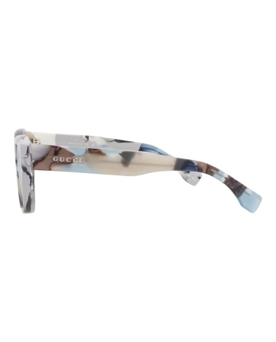 Gucci Square-Frame Sunglasses With Marbled Pattern In Recycled Acetate