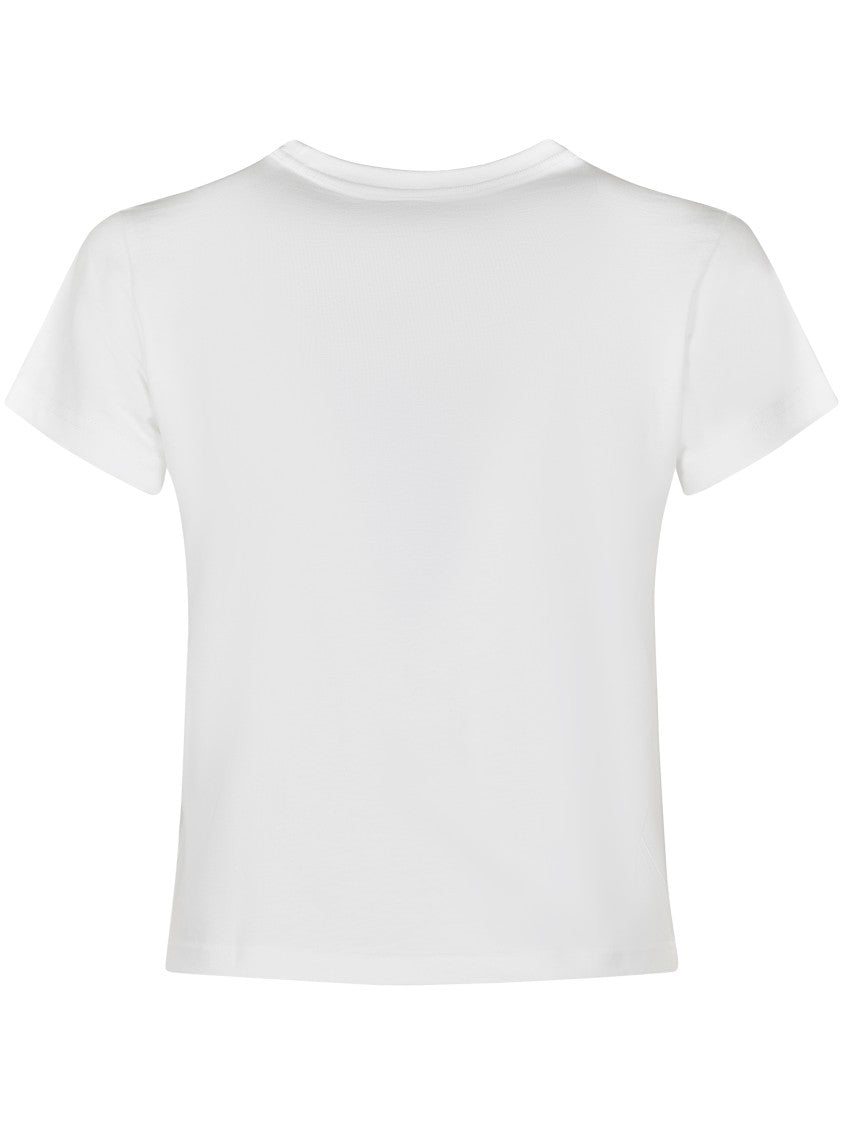 Alexander Wang Fitted White Tee With Puff Logo Detail