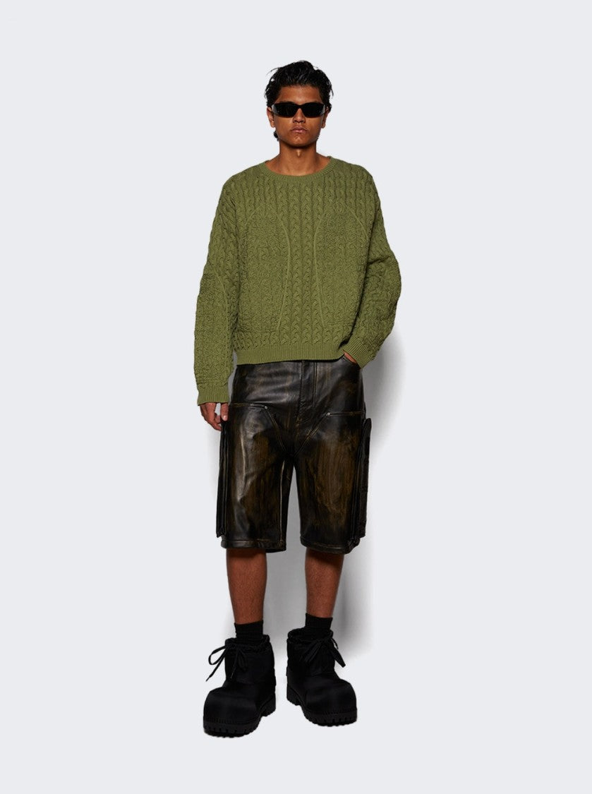 Who Decides War Lagoon Cable Knit Sweater - Olive