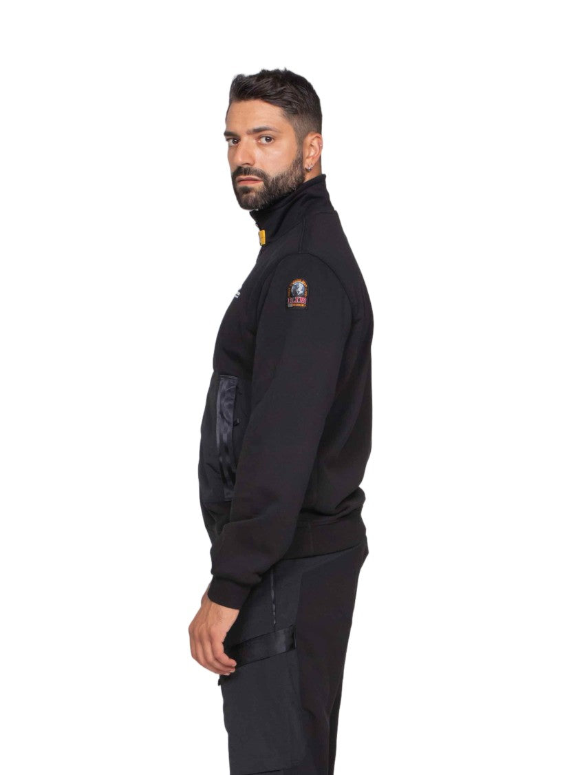 Pjs Parajumpers Fitted High Collar Jacket With Contrasting Panels