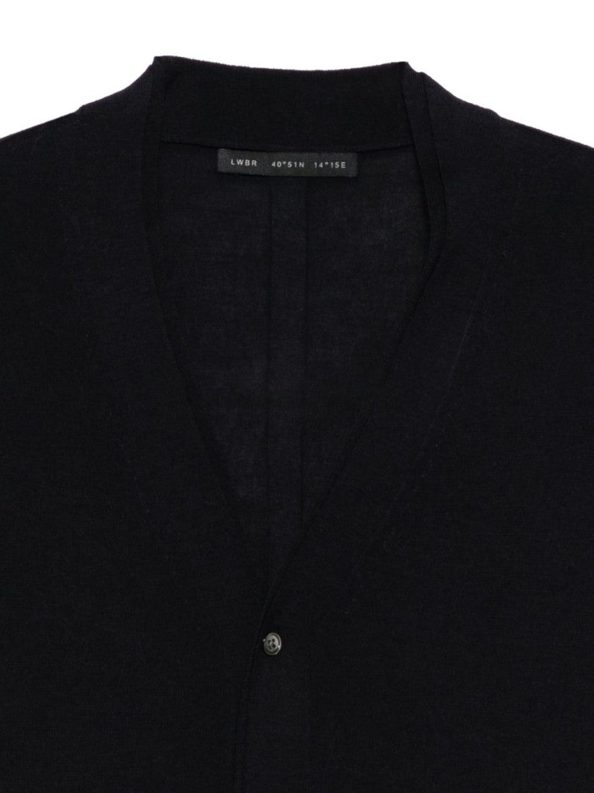 Low Brand Double-Collar Extra-Fine Merino Wool Cardigan