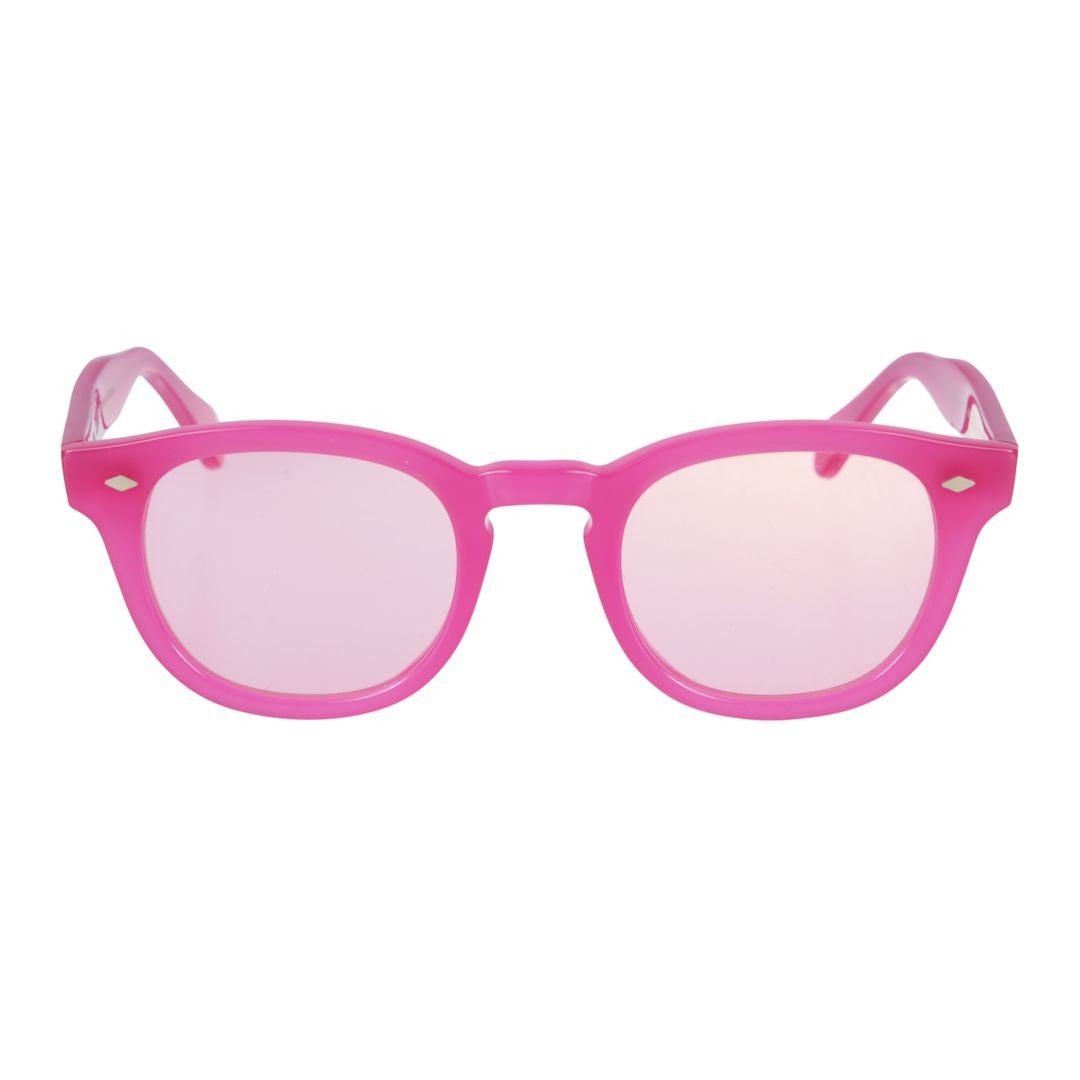 Kador Pink Woody Cal 49 Translucent Square Sunglasses