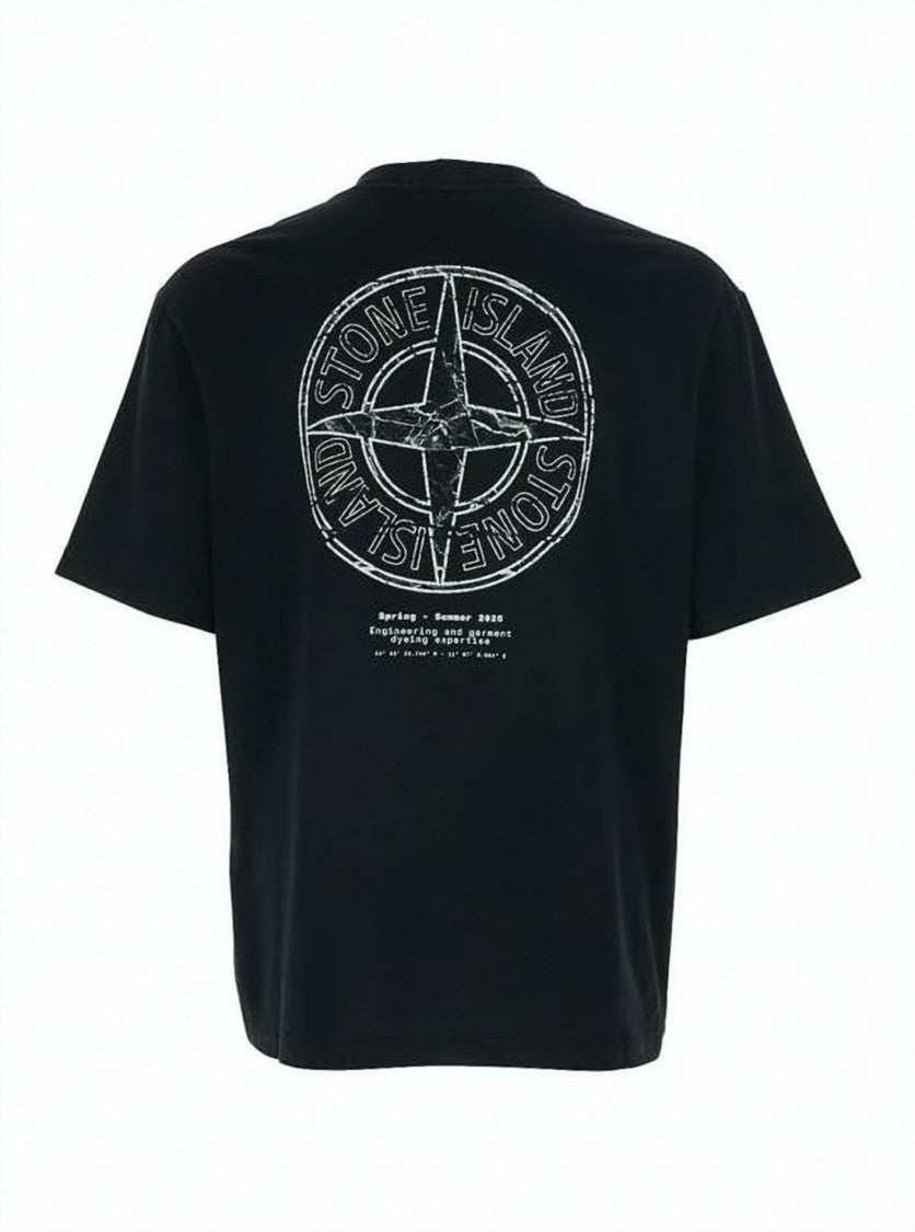 Stone Island Relaxed Fit Black Cotton T-Shirt