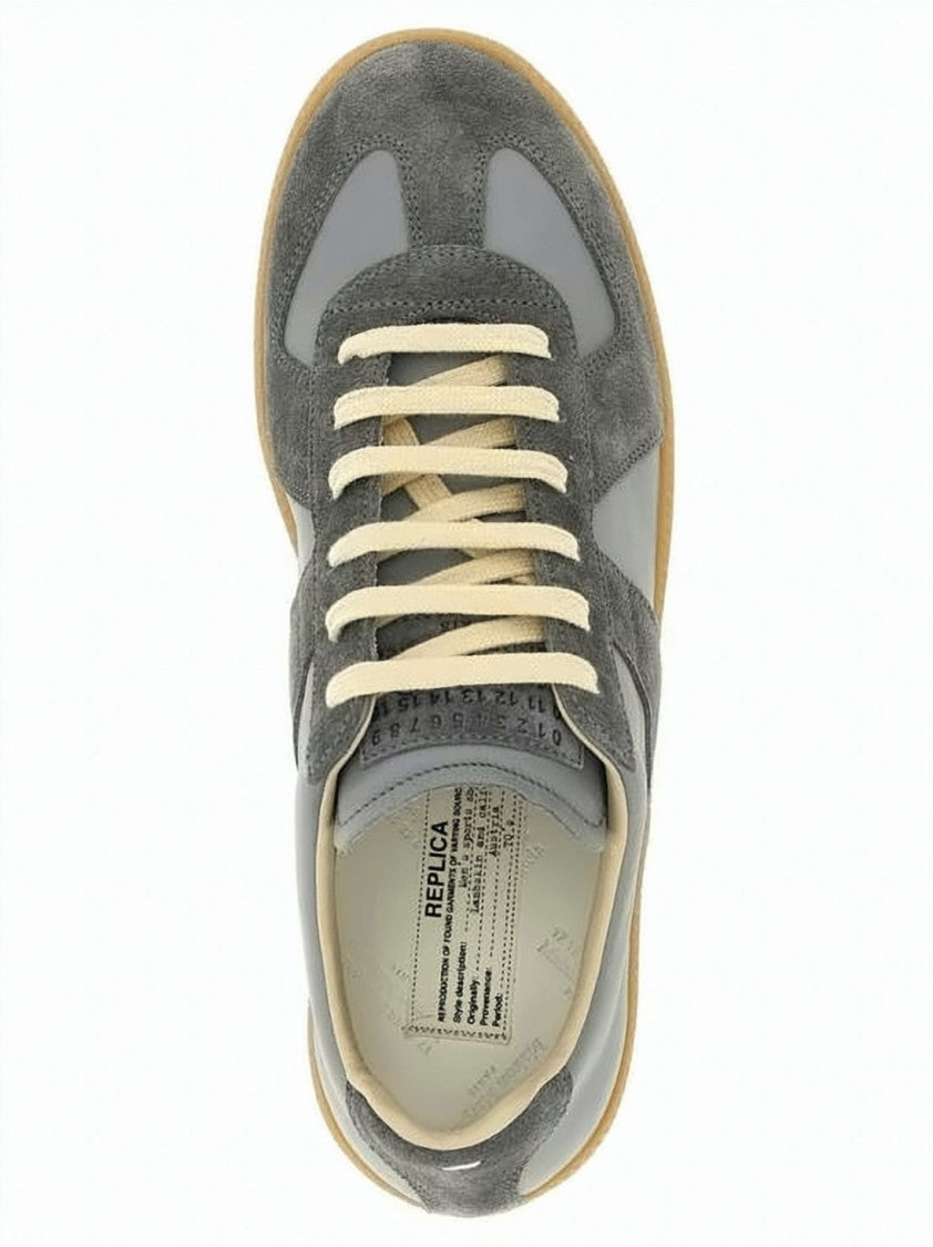 Maison Margiela Low-Top Grey Sneakers With Smooth