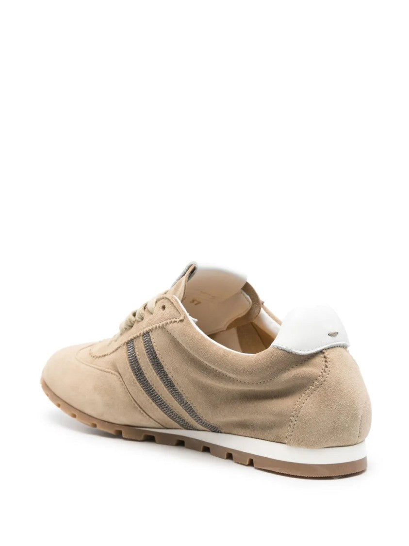 Doucal's Light Beige Suede Sneakers