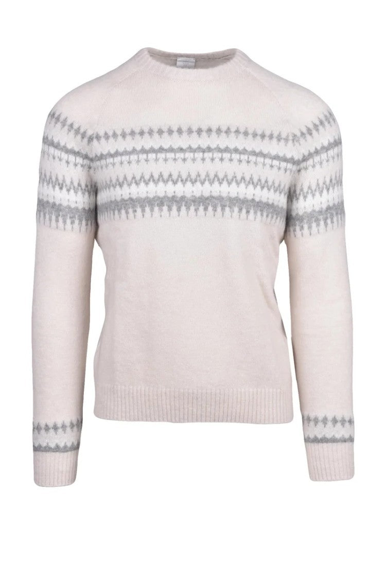 Eleventy Cashmere Silk Crew Neck Sweater - Beige