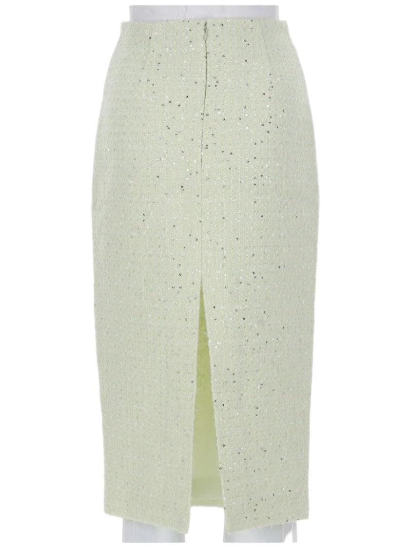 Self-Portrait Boucle Speckled Pattern Fitted Skirt