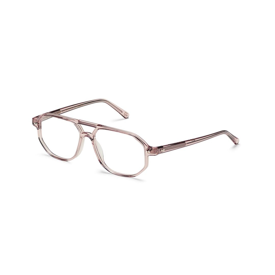 Moscot Or-Gaz-O Gazeektal Translucent Light Pink Geometric Eyeglasses