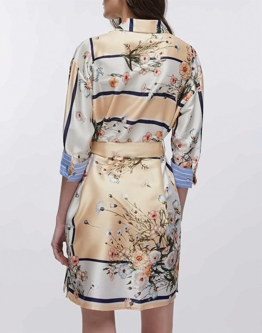 Liu Jo Short Printed Twill Shirt Dress