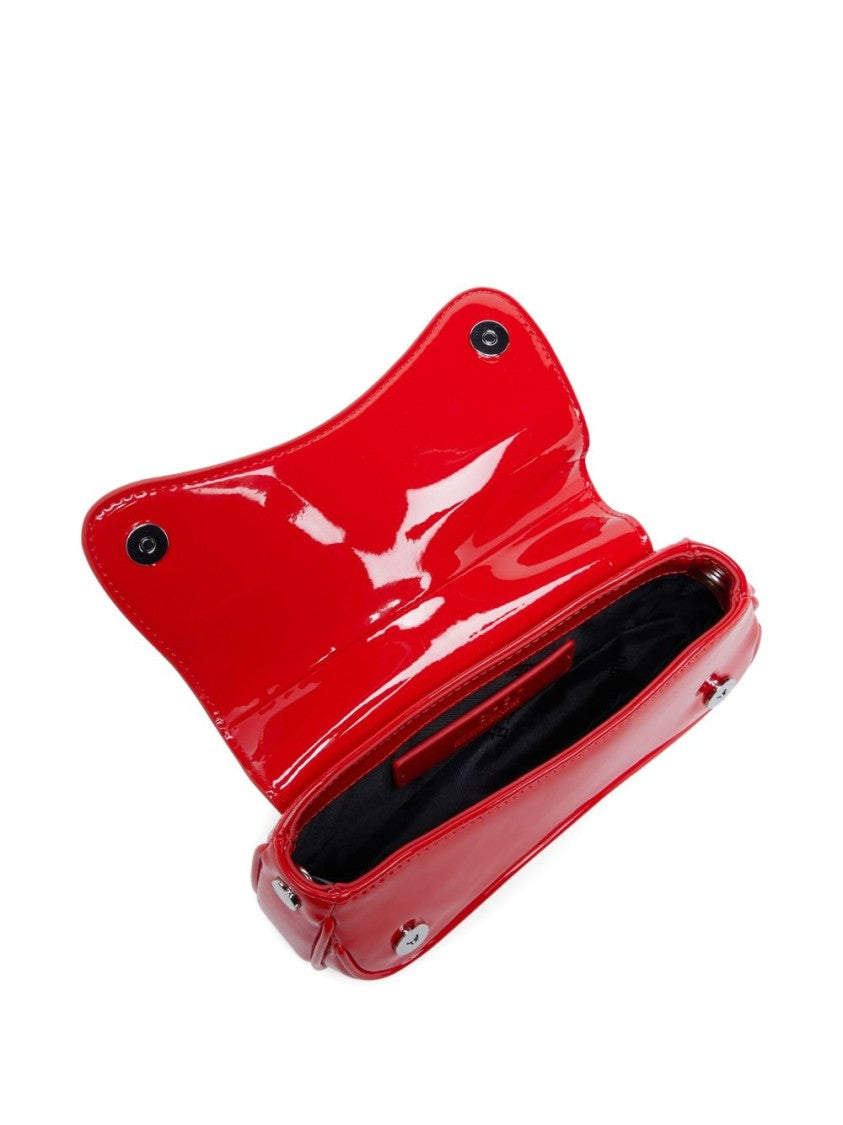 Diesel Curved Silhouette Red Bag