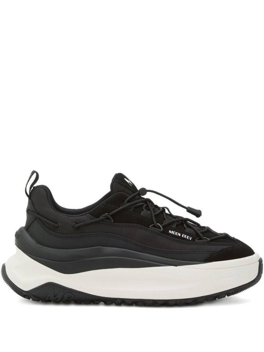 Moon Boot Black Ankle Sneakers With Distinctive Sole