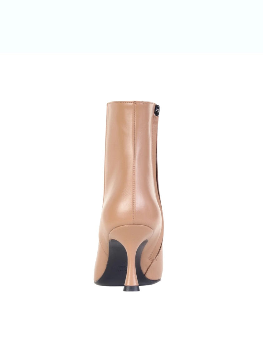 Roberto Festa Beige Calf Leather Fanny Ankle Boots