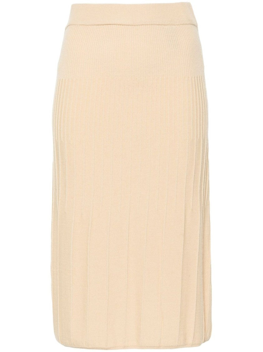 Joseph Fine Ribbed Merino Wool Skirt