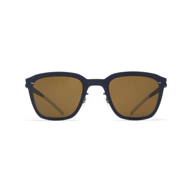 Mykita Black Avery Matte Metal Rectangular Sunglasses