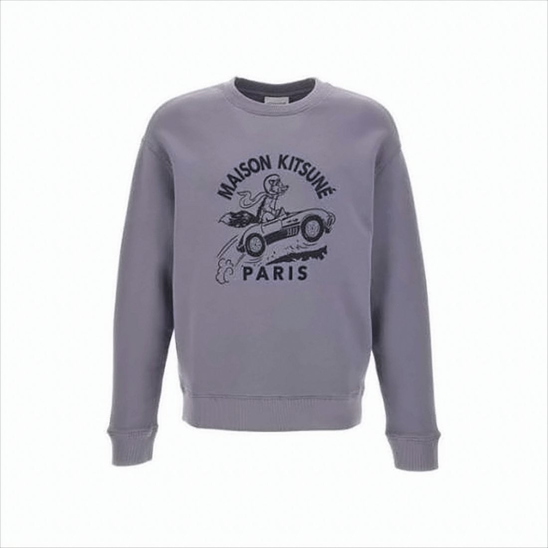Maison Kitsuné Vintage Graphic Long-Sleeve Sweatshirt In Muted Lavender Tone