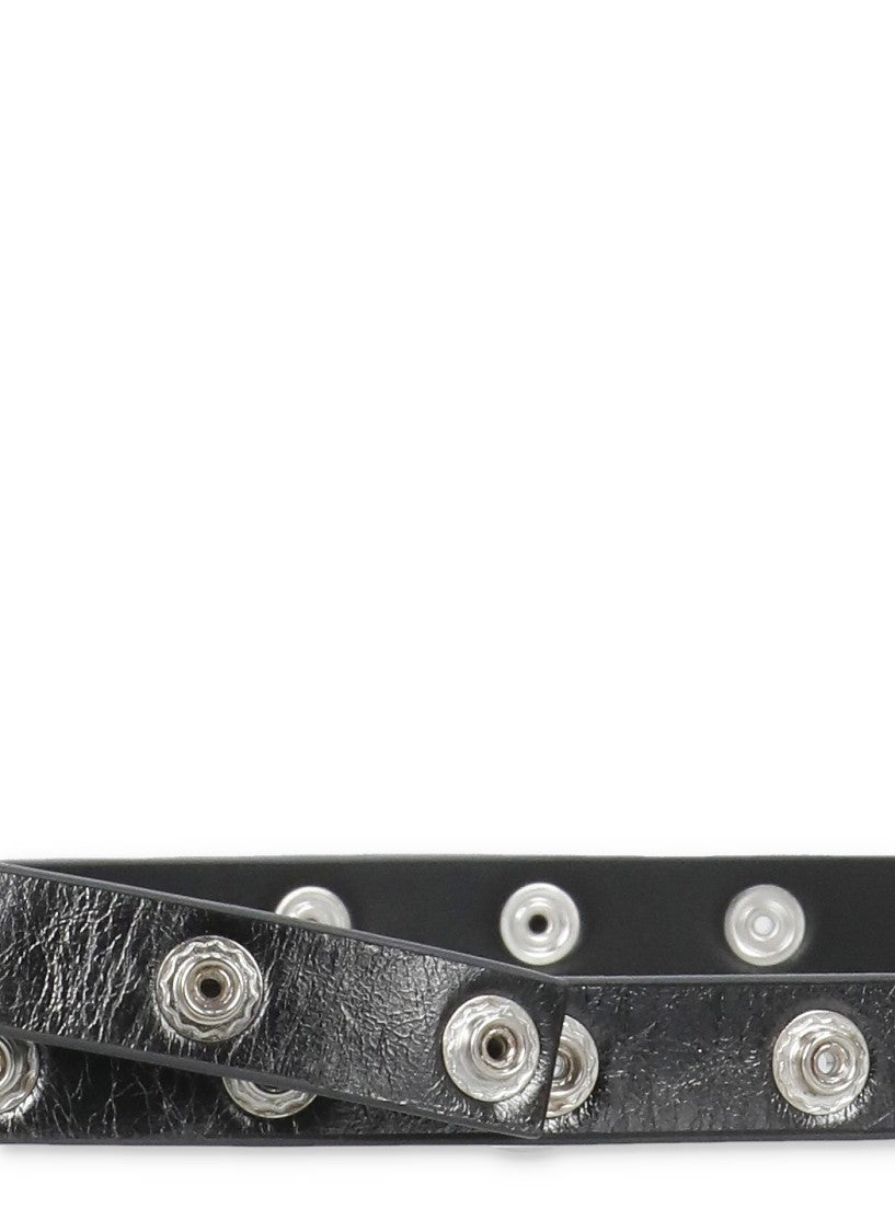 The Attico Black Leather Belt