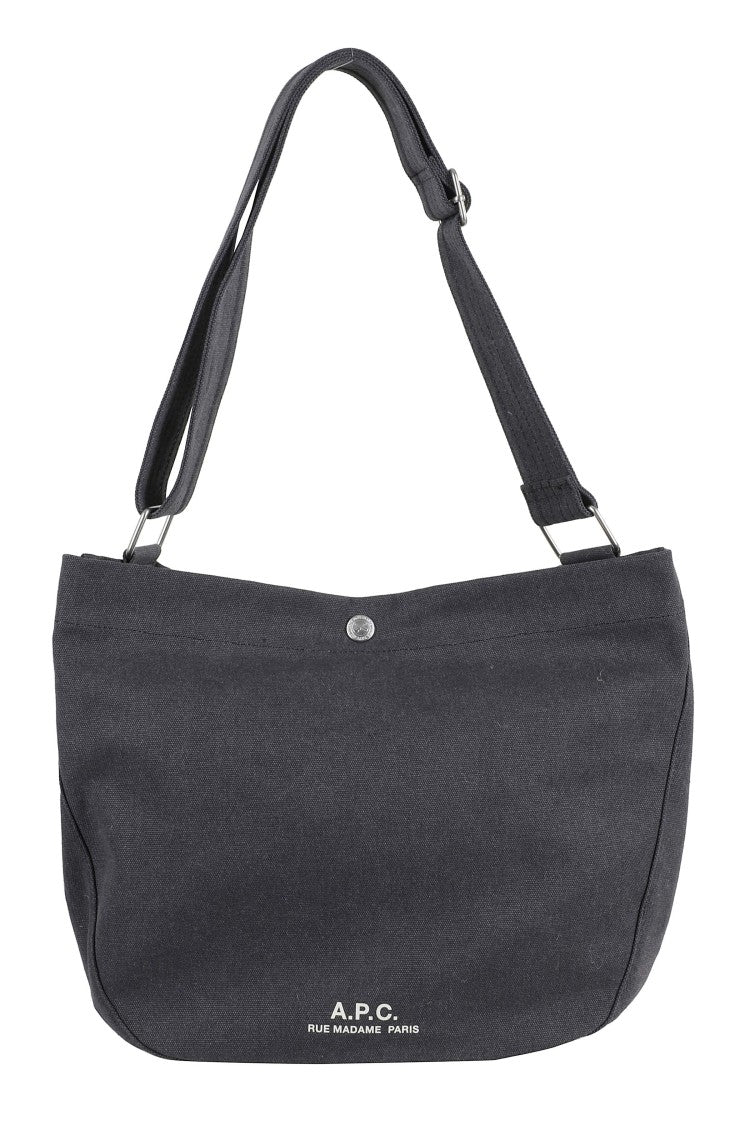 A.P.C. Black Besace Journal Adjustable-Strap Cotton-Blend Shoulder Bag