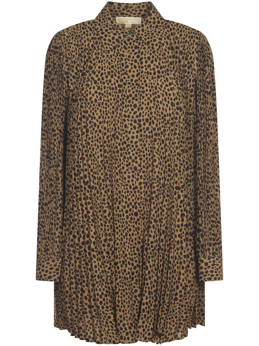 Michael Kors Chth All-Over Pleated Dress