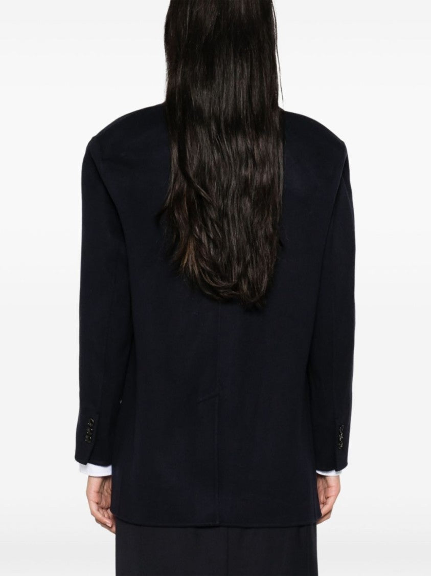 Theory Navy Blue Wool Cashmere Blazer