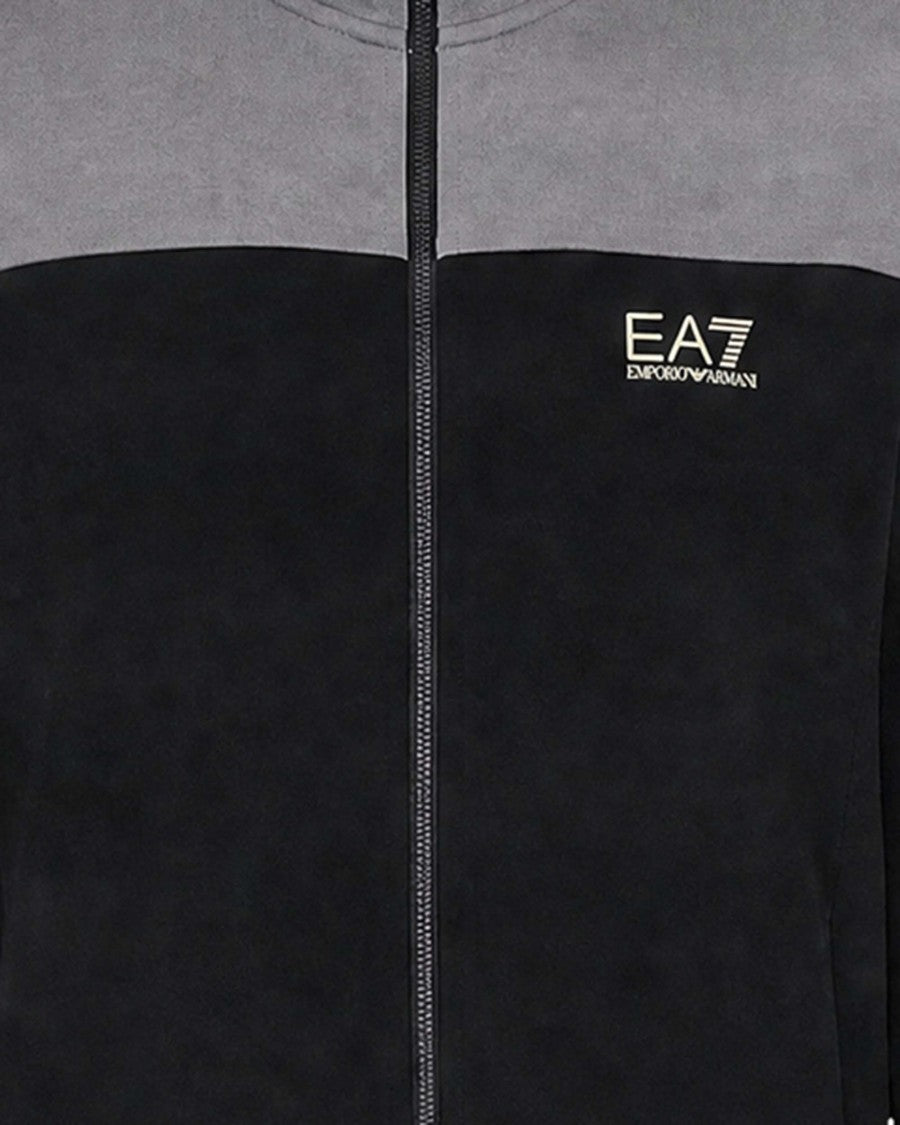 Ea7 Emporio Armani Black High-Performance Cotton-Blend Tracksuit