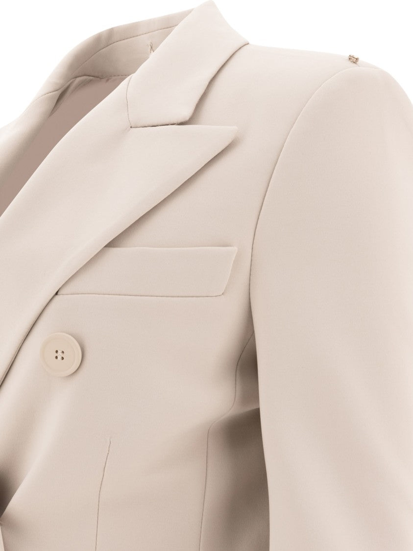 Max Mara Beige Tailored Double-Breasted Jacket