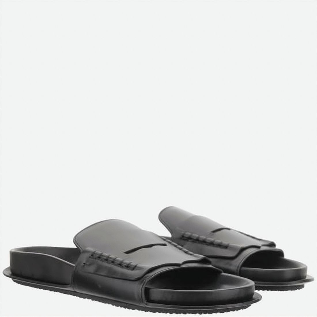 Jacquemus Minimalist Black Slip-On Mules With Contoured Footbed