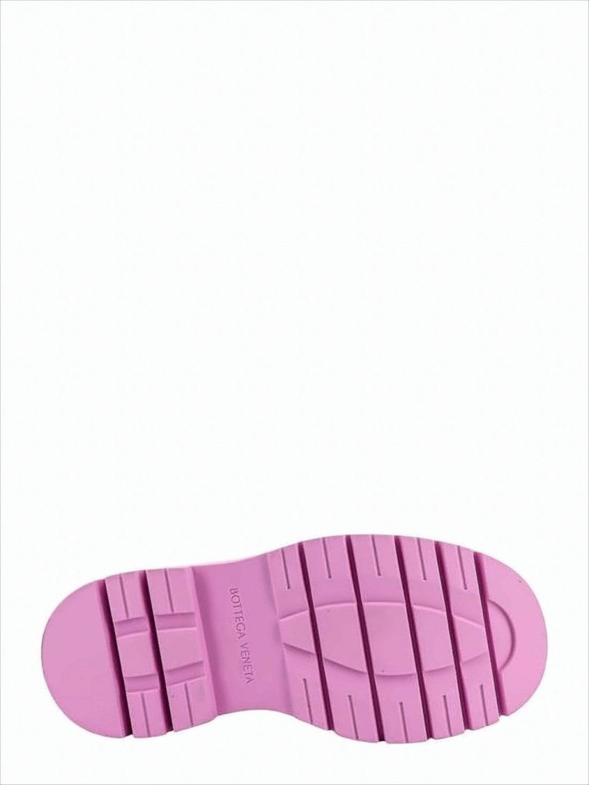Bottega Veneta Chunky Sole Boots With Sculpted Pink Accent