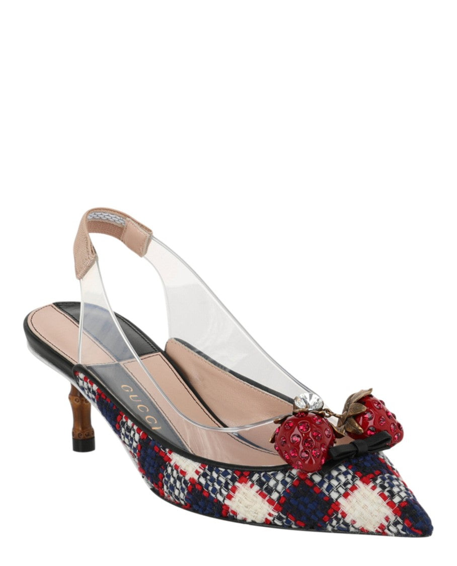 Gucci Eleanor Strawberry Tweed Heels