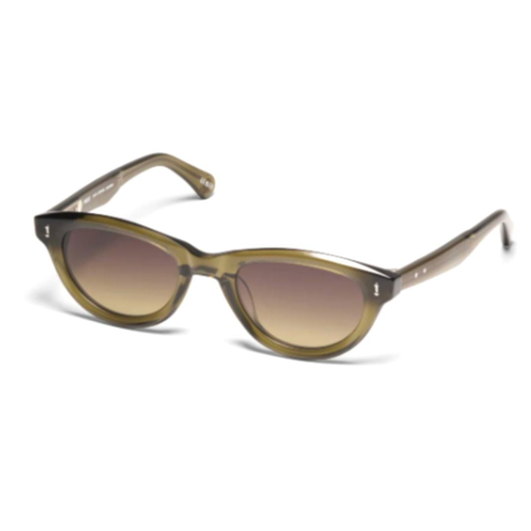 Peter And May Cydonia Translucent Olive Green Cat-Eye Sunglasses With Gradient Lenses