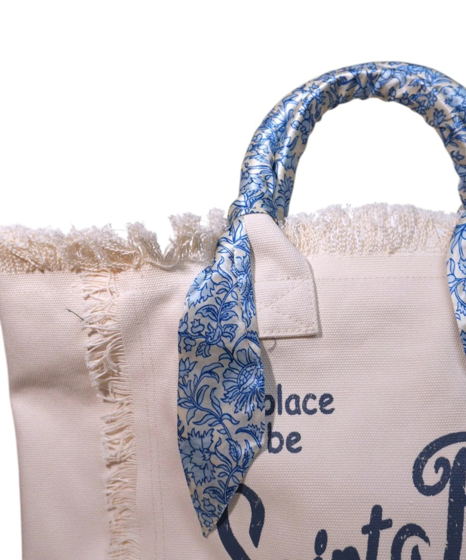 Mc2 Saint Barth Natural Unica Canvas Tote Bag