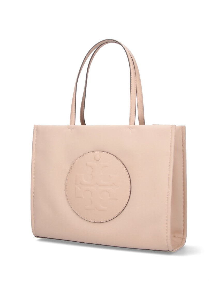 Tory Burch Structured Pink Handbag With Minimalist Design