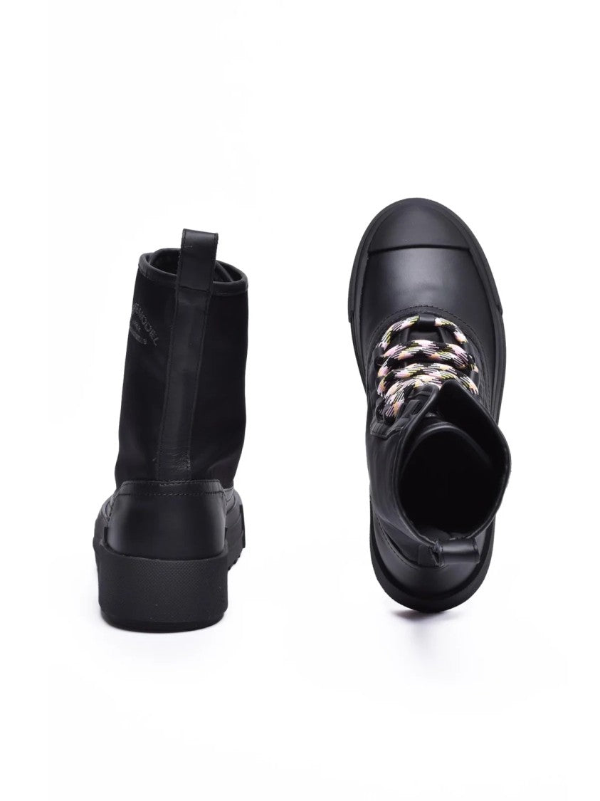 Philippe Model Black Polyester Rubber Men's Paris Haute Boot