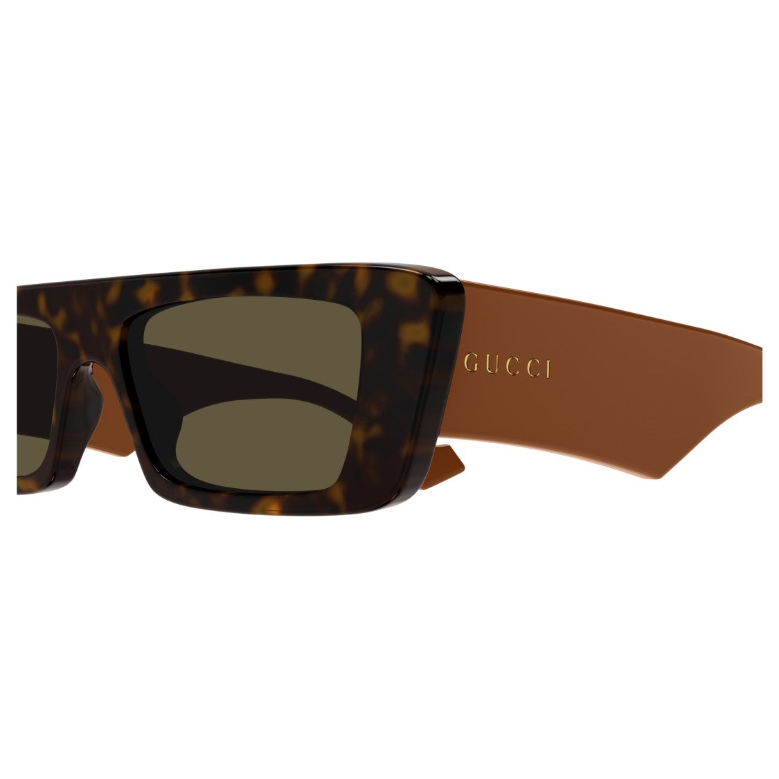 Gucci Gg1331s Rectangular Tortoiseshell Sunglasses