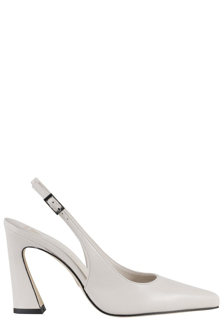 Giampaolo Viozzi Pointed Toe Nappa Leather Slingback Shoes