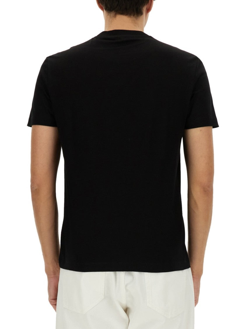 Versace Black Jersey Graphic Cotton T-Shirt