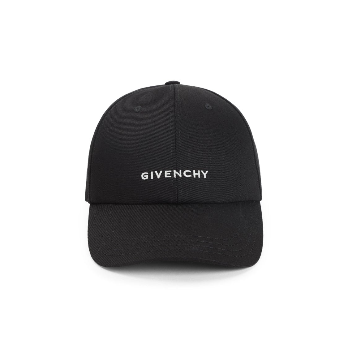Givenchy Black Cotton Curved Cap
