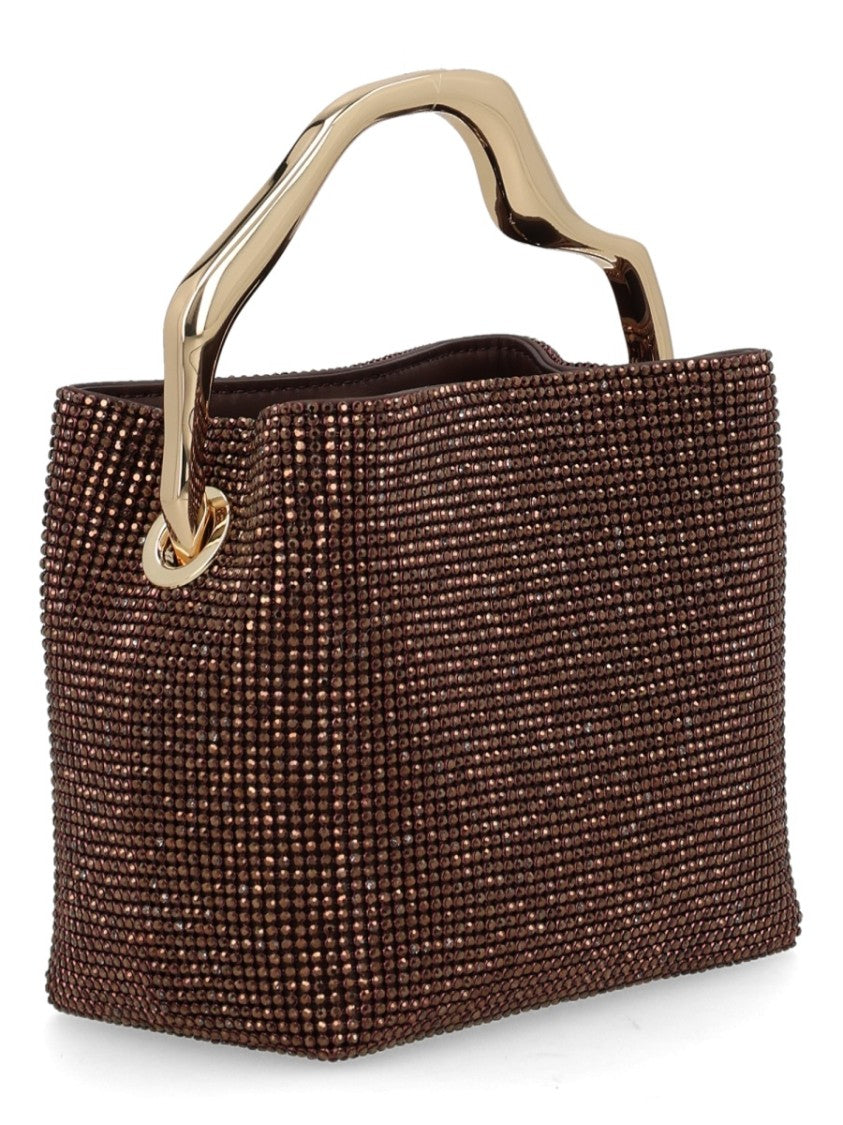 Cult Gaia Solene Mini Rhinestone Mesh Handbag