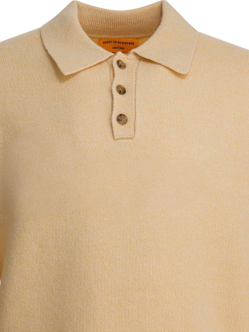 Guest In Residence Cashmere Polo Shirt With Classic Collar