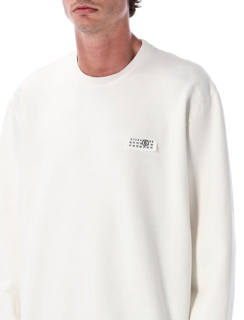 Mm6 By Maison Margiela Tape Logo Crewneck Sweatshirt