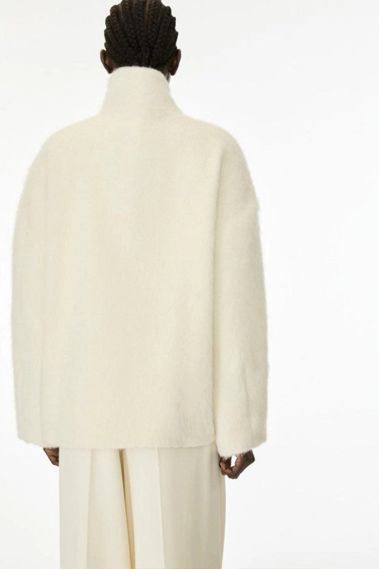 I Blues Ivory Double-Breasted Coat
