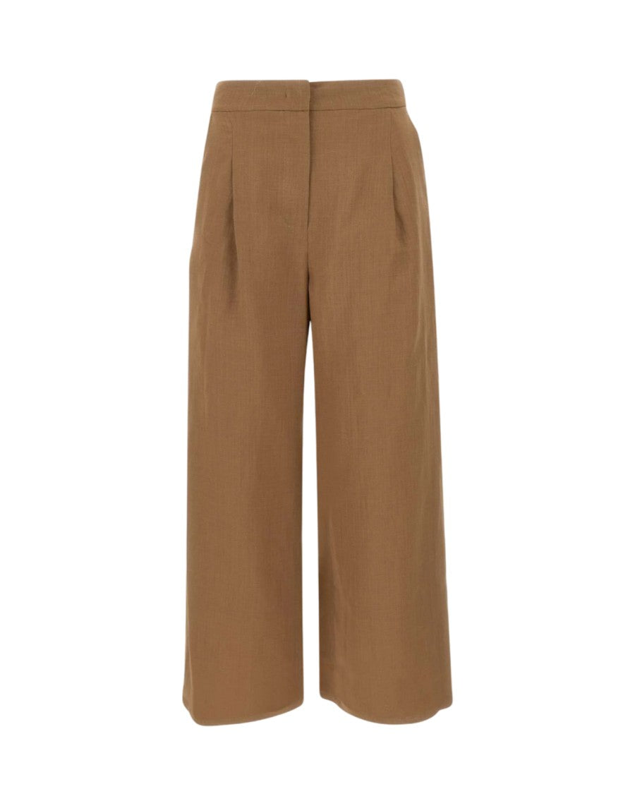 Max Mara Wide-Leg Cropped Pants With Tailored Silhouette