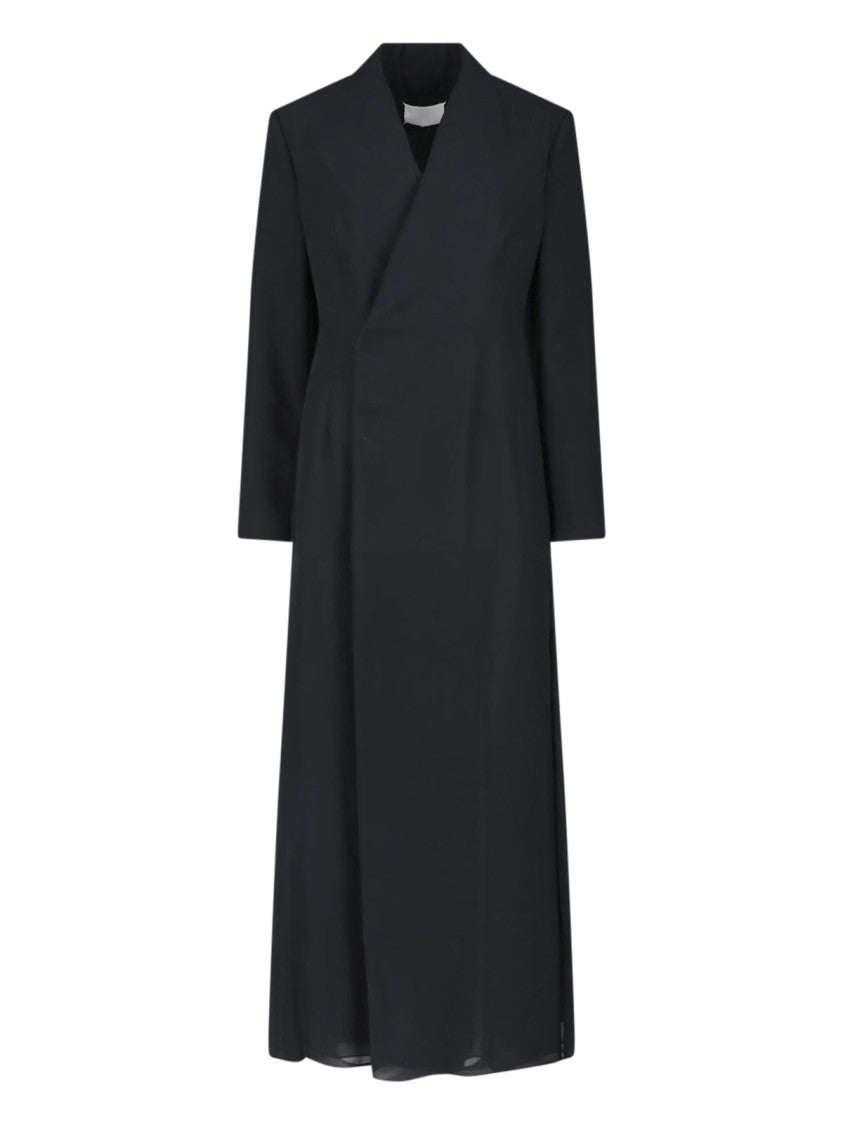 Maison Margiela Black Maxi Tailored Double-Breasted Dress